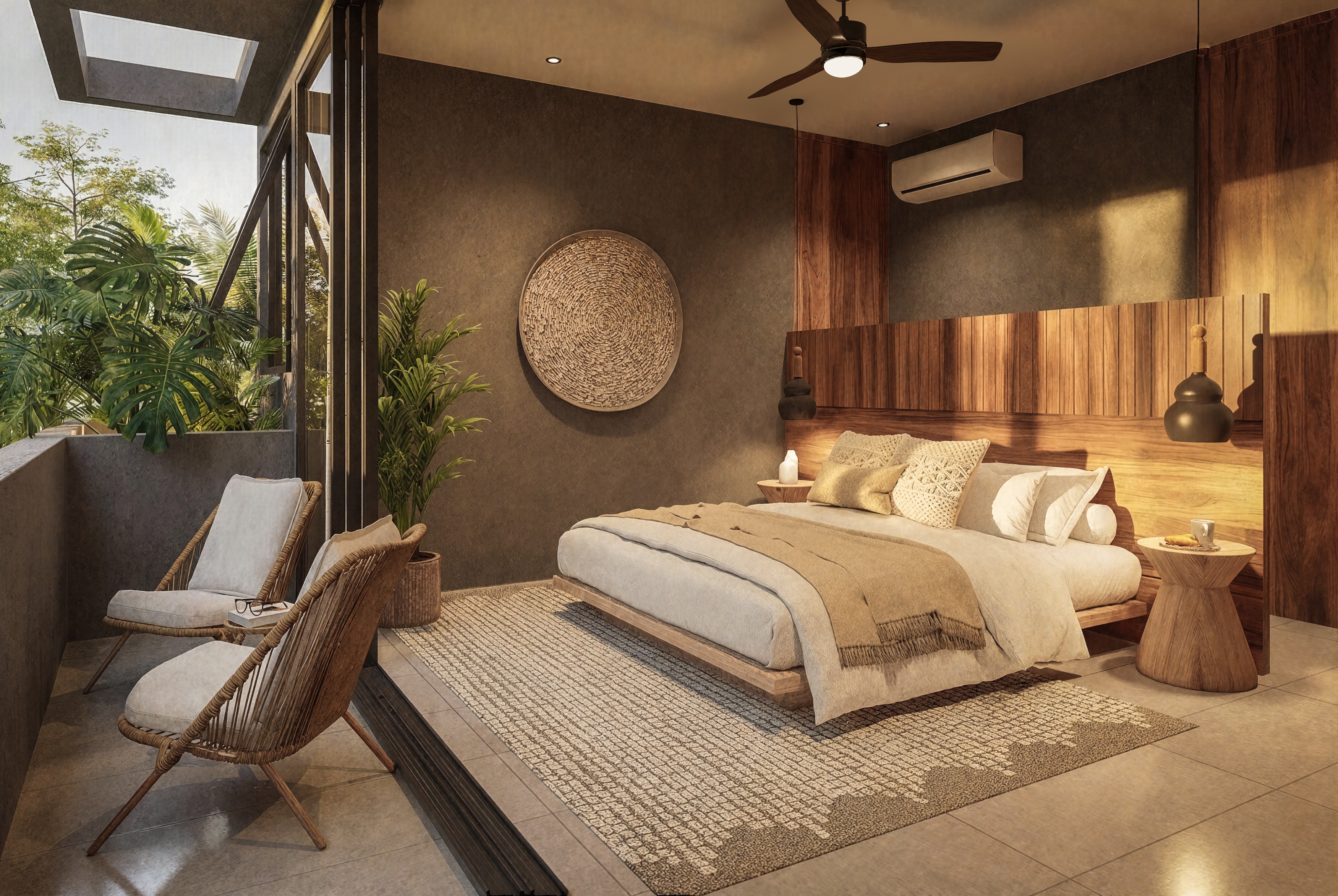 Villa Alma primary bedroom render