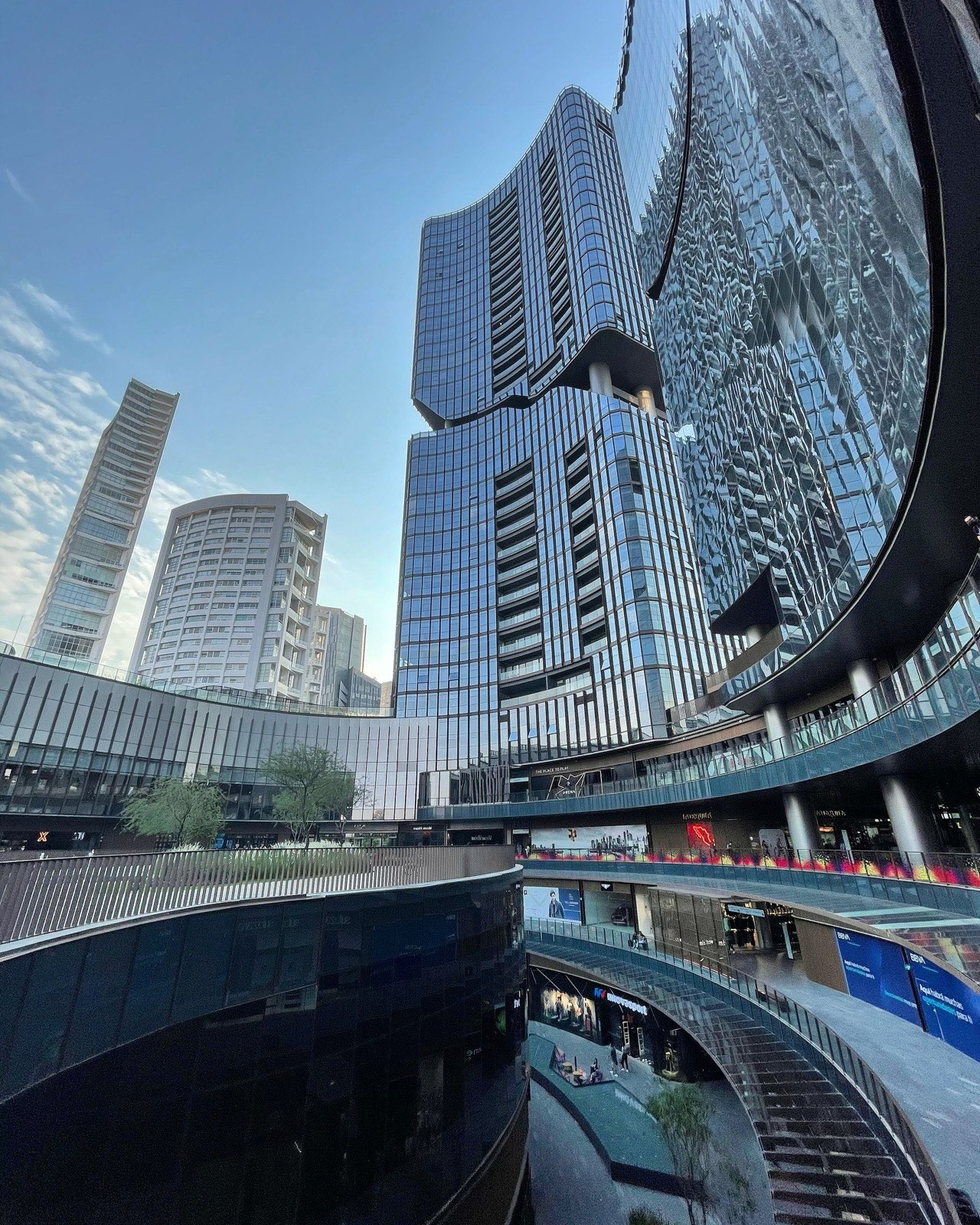 Glass towers of the Andares district in Guadalajara
